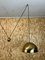 Mid-Century Brass Double Counterbalance Pendant Lamp by Florian Schulz 9