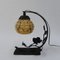 Art Deco Glass Ball and Steel Base Table Lamp 5