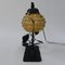 Lámpara de mesa Art Déco con base de acero y bola de vidrio, Imagen 4