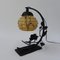 Art Deco Glass Ball and Steel Base Table Lamp 14