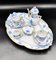 Blue Coffee Set from Herend Porcelain, Hungary, Set of 9 1