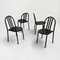 Black No.222 Chair by Robert Mallet-Stevens for Pallucco Italia, 1980s, Set of 4 1