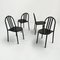 Black No.222 Chair by Robert Mallet-Stevens for Pallucco Italia, 1980s, Set of 4, Image 1