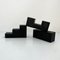 Black Chess Coffee Tables by Mario Bellini for C&b Italia, 1970s, Set of 3 1