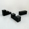Black Chess Coffee Tables by Mario Bellini for C&b Italia, 1970s, Set of 3 3