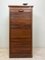 Mid-Century Walnut Filing Cabinet with Roller Shutter from Eeka, the Netherlands 2