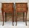 Antique Louis XV French Marquetry Marble Top Nightstands, Set of 2 8