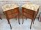 Antique Louis XV French Marquetry Marble Top Nightstands, Set of 2, Image 3