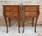 Antique Louis XV French Marquetry Marble Top Nightstands, Set of 2 6