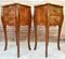 Antique Louis XV French Marquetry Marble Top Nightstands, Set of 2, Image 4