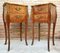 Antique Louis XV French Marquetry Marble Top Nightstands, Set of 2, Image 16