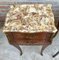 Antique Louis XV French Marquetry Marble Top Nightstands, Set of 2 13