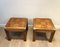Wood and Brass End Tables, Set of 2 12