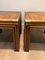 Wood and Brass End Tables, Set of 2 6