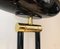 Lámpara de pie de parquet de metal lacado en negro y latón, Imagen 7