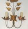 Vintage Brass Flower Sconces, Set of 2, Image 7