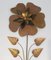 Vintage Brass Flower Sconces, Set of 2 5