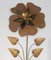 Vintage Messing Blumen Wandlampen, 2er Set 5