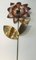 Vintage Brass Flower Sconces, Set of 2 8