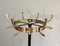 Coat of Lacquered Metal Black and Brass Rack from Jacques Adnet 4