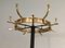 Coat of Lacquered Metal Black and Brass Rack from Jacques Adnet 5