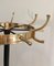 Coat of Lacquered Metal Black and Brass Rack from Jacques Adnet 8