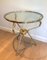 Head Brass and Brushed Steel Pedestal Table 12