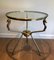 Head Brass and Brushed Steel Pedestal Table 1