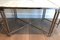 Tripartite Silver Metal Coffee Table with Carrara Marble Tops, Set of 3 6