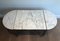 Tripartite Silver Metal Coffee Table with Carrara Marble Tops, Set of 3 4