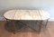 Tripartite Silver Metal Coffee Table with Carrara Marble Tops, Set of 3, Image 12