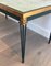 Patinated and Golden Steel Coffee Table in the style of Jacques Quinet 7