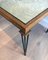 Patinated and Golden Steel Coffee Table in the style of Jacques Quinet 8