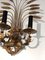 Golden Sconces with Wheat Spikes In the style of Coco Chanel, Set of 2 8