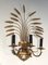 Golden Sconces with Wheat Spikes In the style of Coco Chanel, Set of 2 3