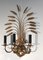 Golden Sconces with Wheat Spikes In the style of Coco Chanel, Set of 2 5