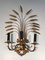 Golden Sconces with Wheat Spikes In the style of Coco Chanel, Set of 2 4