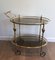 Oval Brass Trolley attributed to Maison Jansen 2