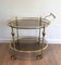 Oval Brass Trolley attributed to Maison Jansen 12