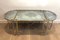 Tripartite Brass Coffee Table and Eglomized Mirrors from Baguès House 1