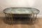 Tripartite Brass Coffee Table and Eglomized Mirrors from Baguès House 4