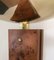 Wooden and Golden Metal Parquet Floor Lamp 4