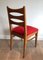 Red Velvet Oak Dining Chairs, Set of 6 5