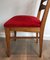 Red Velvet Oak Dining Chairs, Set of 6 11