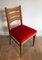 Red Velvet Oak Dining Chairs, Set of 6 3