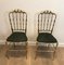 Brass Chiavari Chairs, 1940s, Set of 2 1