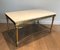 White Marble Brass Coffee Table, Image 3