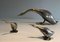 Silver Metal and Brass Ducks, Set of 3, Image 12