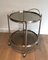 Silver Metal Round Rolling Table, Image 2