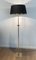 Glass and Brass Parquet Floor Lamp, Image 1